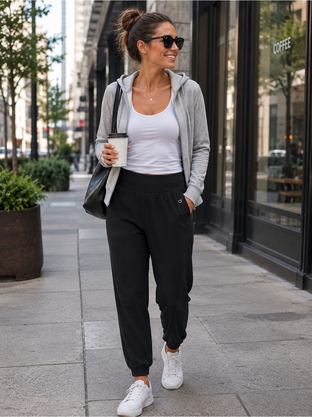 GAP Women's Black GapFit High-Rise Studio Jogger Pants M